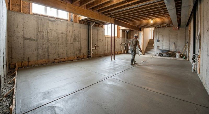 Basement Concrete Installation in Harrison Township, MI