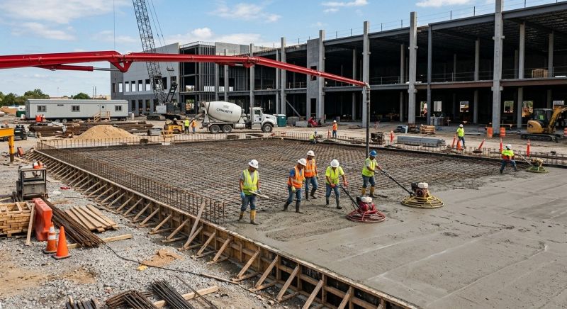 Commercial Slab Construction in Bloomfield Hills, MI