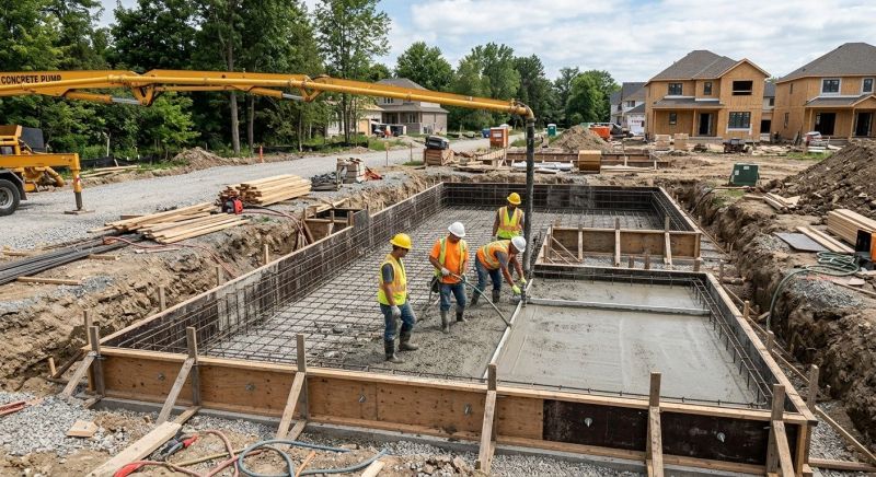 Concrete Foundation Installation in Bloomfield Hills, MI