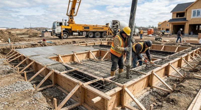 Concrete Foundation Installation in Fraser, MI