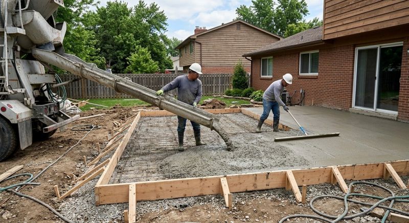 Concrete Patio Pouring in Troy, MI