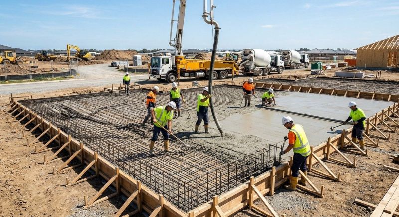 Foundation Slab Construction in Troy, MI